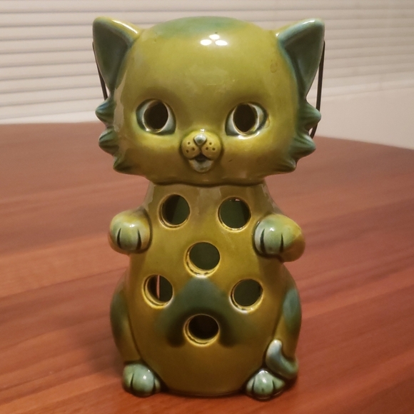 Vintage Cat Candle Lantern
